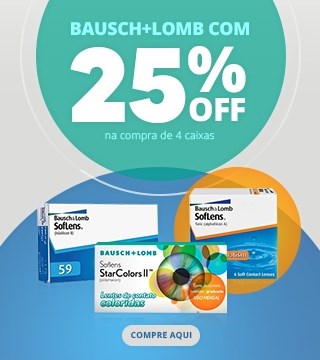 Combos Bausch Lomb com 25%OFF