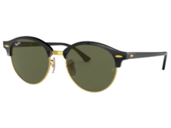 Óculos de Sol Ray Ban Clubround RB4246 901 51 Preto/Verde Óculos de Sol Ray Ban Clubround RB4246 901 51 Preto/Verde